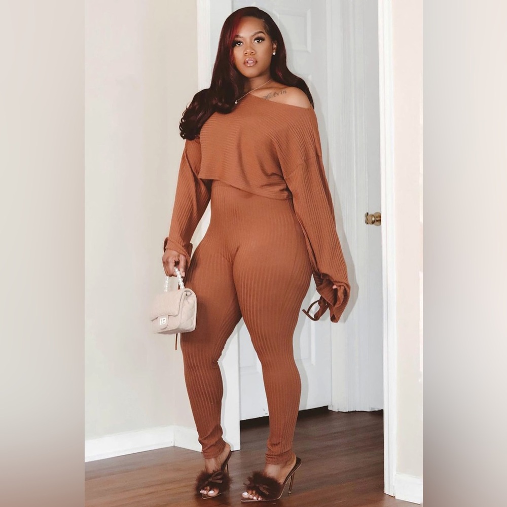 Fashion nova RibbedTwo-Piece Set - Picture 5 of 8